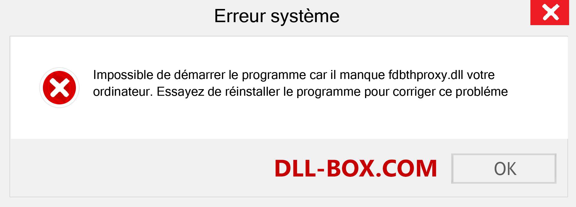 Le fichier fdbthproxy.dll est manquant ?. Télécharger pour Windows 7, 8, 10 - Correction de l'erreur manquante fdbthproxy dll sur Windows, photos, images